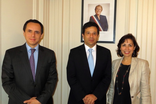 Subsecretario Micco se reunió con los directores de ChileCompra, Trinidad Inostroza, y de la Unidad de Análisis Financiero, Javier Cruz.