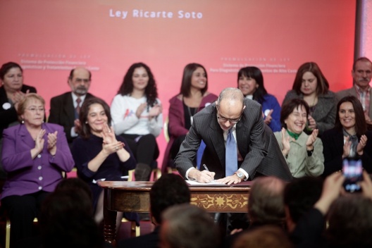 Ministro Rodrigo Valdés firma promulgación de ley Ricarte Soto