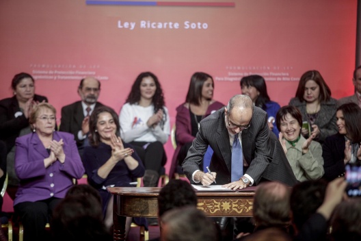 Ministro de Hacienda participó en ceremonia de promulgación de ley Ricarte Soto