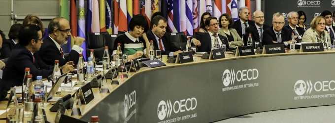 Ministro Valdés interviene en la cumbre de ministros de países miembros de la OCDE en París.