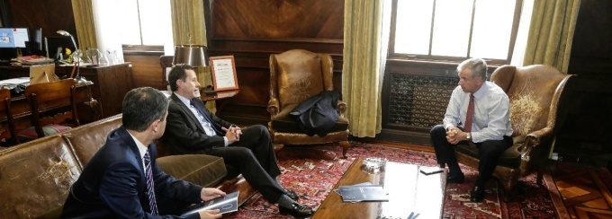 Ministro Larraín y José De Gregorio, Comité Financiero