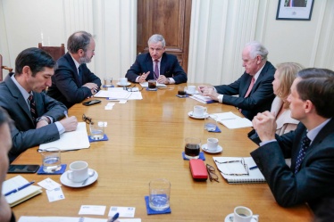 El Ministro de Hacienda, Felipe Larraín, se reunió hoy con el Consejo Empresarial de la Alianza del Pacífico.