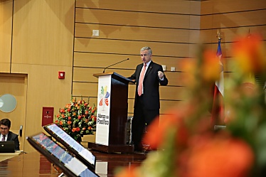 Ministro de Hacienda, Felipe Larraín expone en Reunión de Ministros de Finanzas de la Alianza del Pacífico, realizada en Colombia.