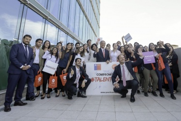 Ministro de Hacienda, Felipe Larraín, en el Lanzamiento de la Agenda Talento Joven de Prácticas para Chile