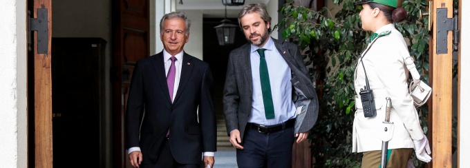 Reunion Ministro Larraín y Ministro Blumel en La Moneda 
