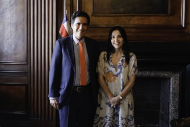Ministro Ignacio Briones, se reunió esta tarde con la ex Ministra de Justicia, Patricia Pérez.