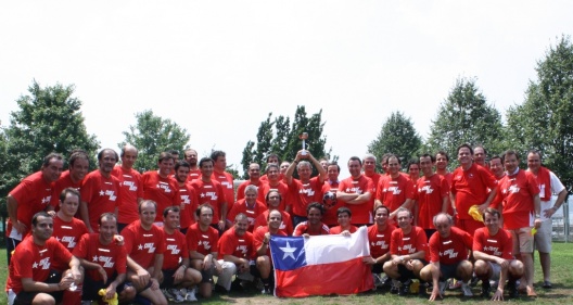 Ministro de Hacienda, Felipe Larraín, y parte de la delegación participan en Chilean Day Soccer Cup, NY.