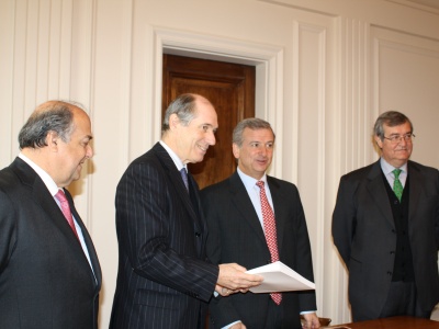 Ministro de Hacienda, Felipe Larraín, se reúne con dirigentes de la Sofofa.