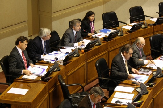 Ministro Larraín expone en el Senado.