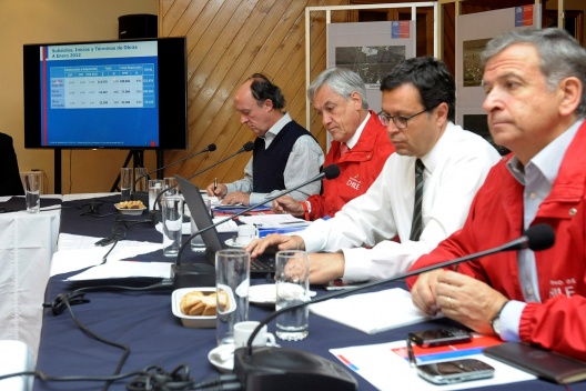 Ministro de Hacienda, Felipe Larraín, participa en Reunión Comité Interministerial de Reconstrucción en Talcahuano.