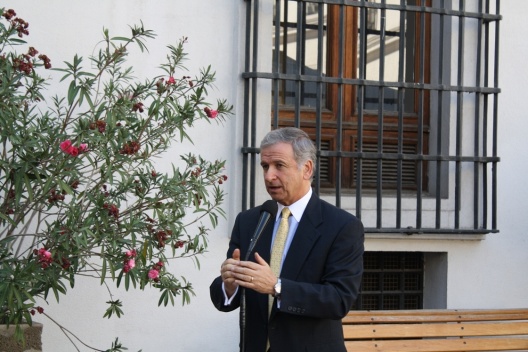 Ministro de Hacienda, Felipe Larraín en punto de prensa en La Moneda