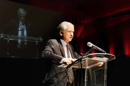 El ministro de Hacienda, Felipe Larraín, dio un discurso en la celebración de los 10 años de ChileCompra
