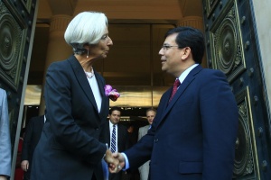 Ministro Alberto Arenas recibió a la directora del Fondo Monetario Internacional
