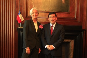 El ministro de Hacienda, Alberto Arenas, recibió a la directora gerente del FMI, Christine Lagarde.
