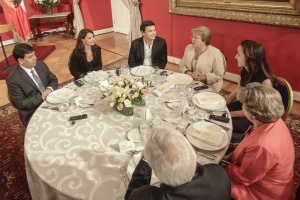 Ministro Arenas asistió a almuerzo que la Presidenta Bachelet ofreció con motivo de la visita del economista francés Thomas Piketty