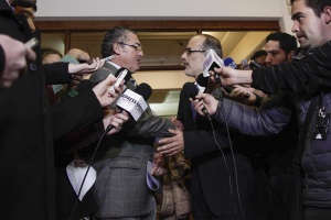 Ministro Rodrigo Valdés recibió a directiva de la DC, encabezada por Jorge Pizarro, y al presidente de la Comisión de Hacienda del Senado, Andrés Zaldívar.