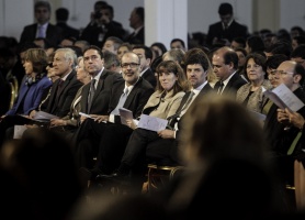 Ministro de Hacienda, Rodrigo Valdés, participó en el Te Deum Evangélico, con motivo de las Fiestas Patrias.
