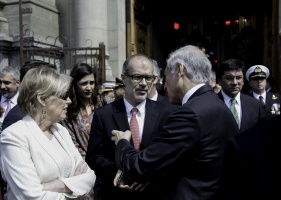 Ministro Rodrigo Valdés participó en Te Deum Ecuménico con motivo de las Fiestas Patrias.