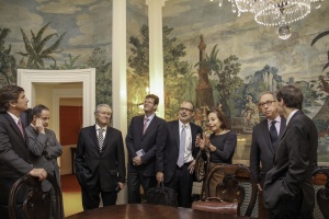 En su segundo día de actividades, el ministro Rodrigo Valdés y delegación de la AmCham se reúnen con presidenta del Consejo de las Américas 