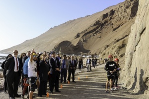 15 de julio: Ministro de Hacienda acompaña a la Presidenta en la inauguración del Paseo “Cuevas de Anzota” del Borde Costero en Arica.