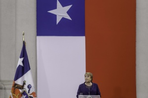 11 de septiembre: Presidenta de la República, Michelle Bachelet, preside la ceremonia interreligiosa en memoria de las víctimas del golpe de Estado de 1973, celebrada en el Patio de Los Cañones del Palacio de La Moneda, a la que asiste el ministro de Hacienda.