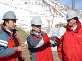 Miguel Angel Durán, Presidente Ejecutivo de Anglo American Chile; Felipe Larraín, Ministro de Hacienda, y Pablo Wagner, Subsecretario de Minería.