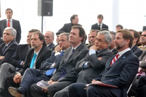 Ministro de Hacienda, Felipe Larraín, acompaña a Presidente Piñera en presentación de proyecto de nuevas Líneas 3 y 6 del Metro