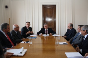 Ministro de Hacienda, Felipe Larraín, se reune con el comité ejecutivo de la Confederación de la Producción y del Comercio (CPC).