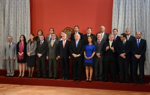 Ministro Larraín participa de cambio de mando en La Moneda