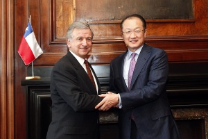 Presidente del Banco Mundial se reunió con el ministro de Hacienda Felipe Larraín