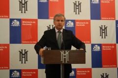 Ministro Felipe Larraín en conferencia de prensa por Sipco 3