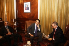 El ministro Larraín en reunión con Marco Enríquez-Ominami